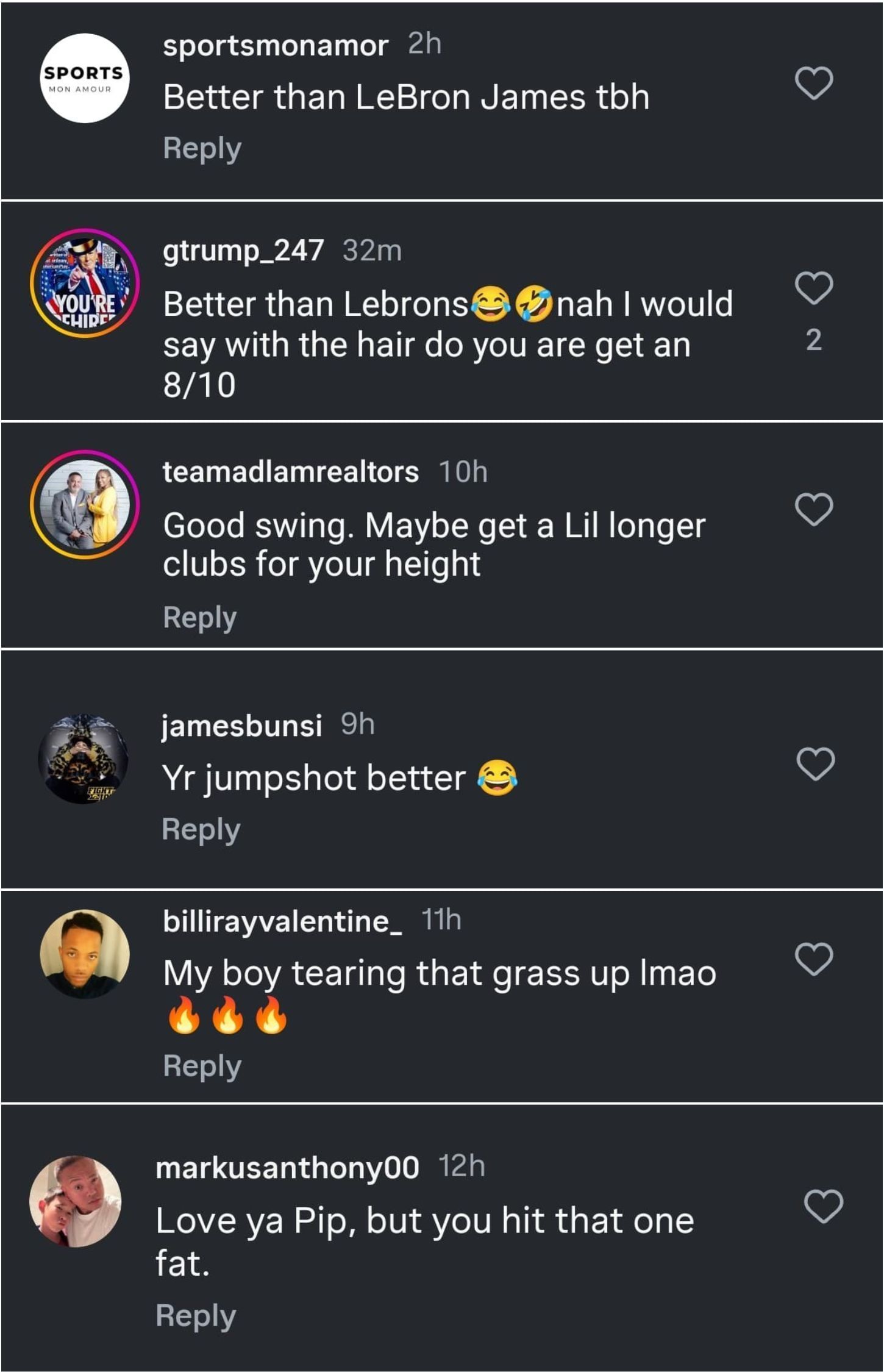 Fans react to Scottie Pippen&rsquo;s golf swing