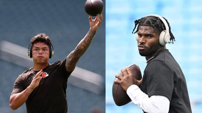 Shedeur Sanders responds to Dillon Gabriel seemingly taking shot at him with "entertainers" comment amid battle for Browns roster spot