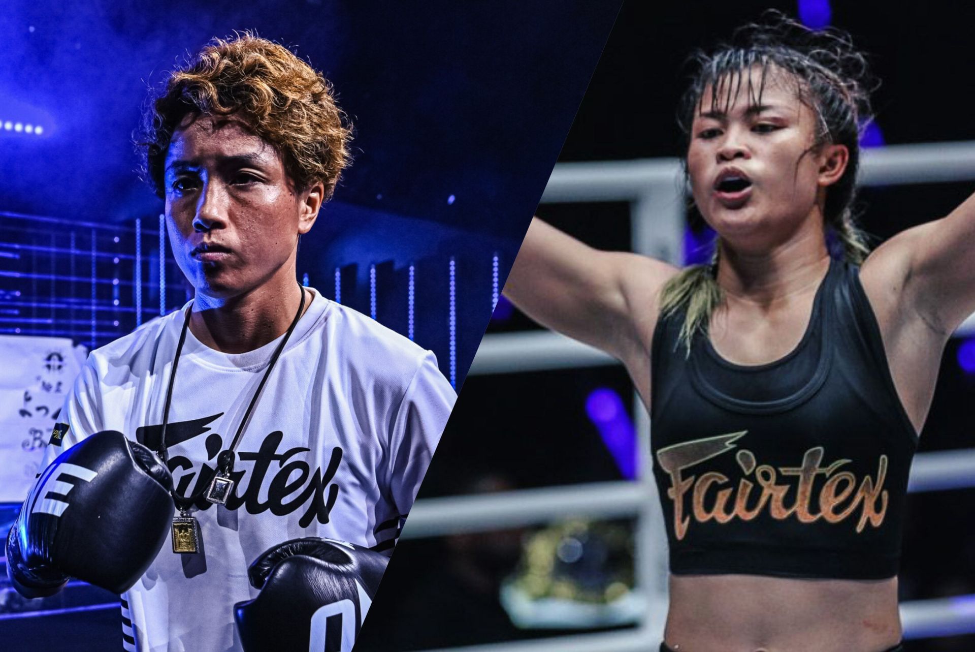 (From left) Kana Morimoto and Stamp Fairtex. [Images from ONE Championship]