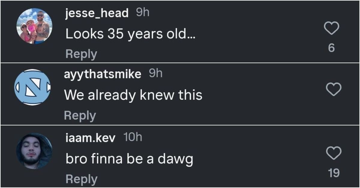 Comments on post (Source: @On3/Instagram)
