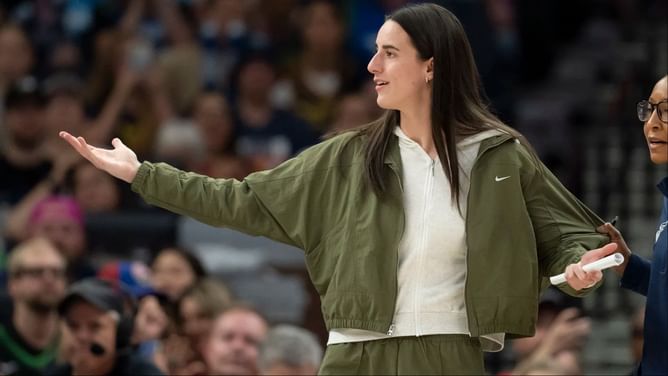 "Don't cheer for them" - Caitlin Clark hilariously advises young Lynx fans to support Fever in courtside interaction