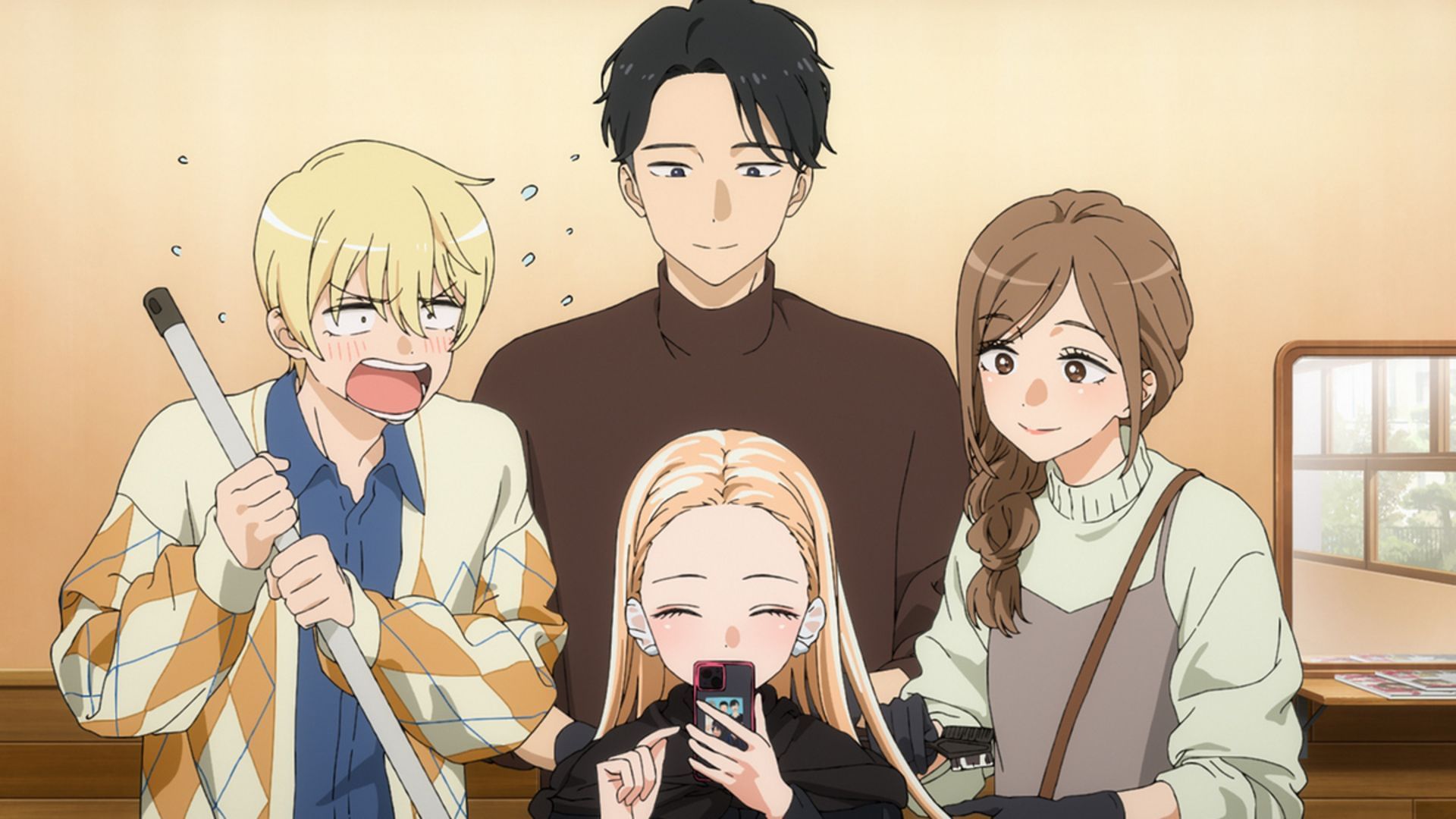 Marin, Hikaru, Manabu, and Riho (Image via CloverWorks)