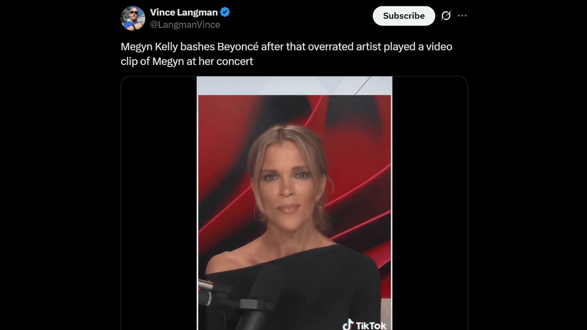 Megyn Kelly criticized Queen Bey for playing her podcast clip during the latter&#039;s concert. (Image via X)
