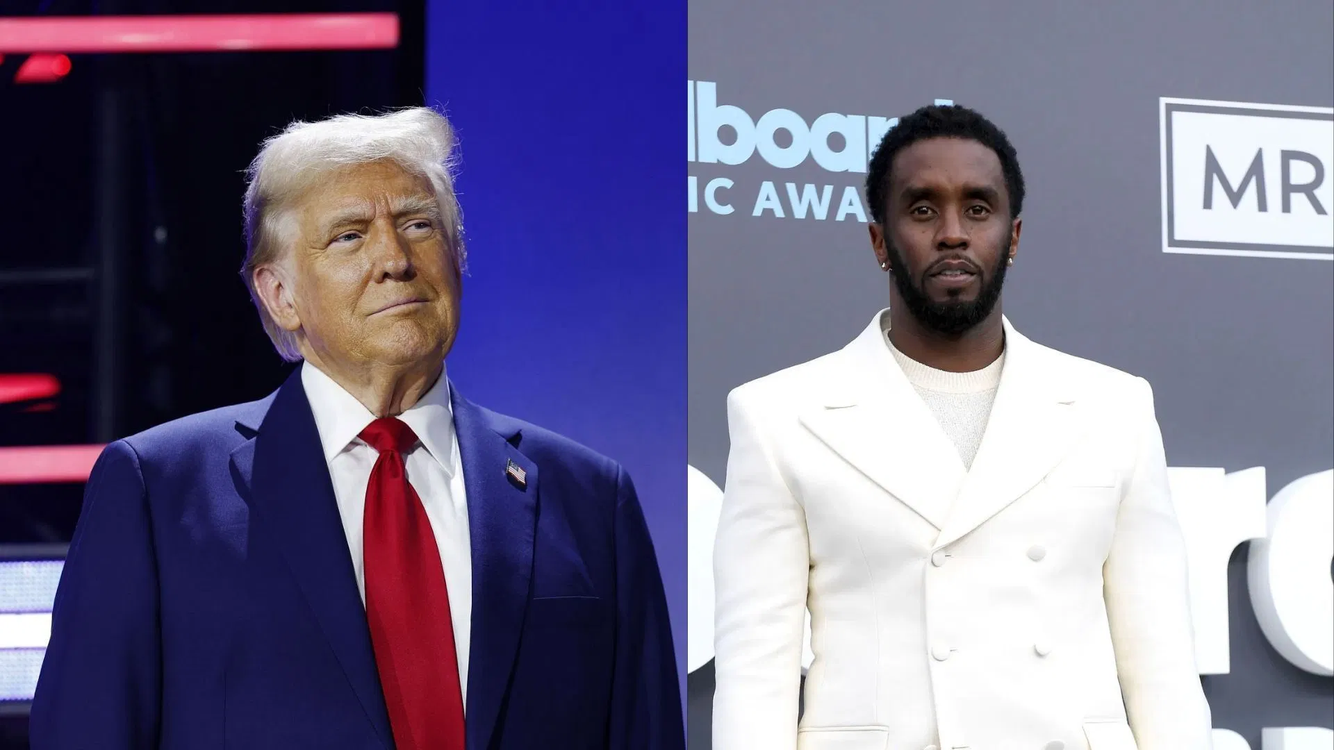 From L to R: Donald Trump and Sean Diddy Combs (Image via Getty Images)