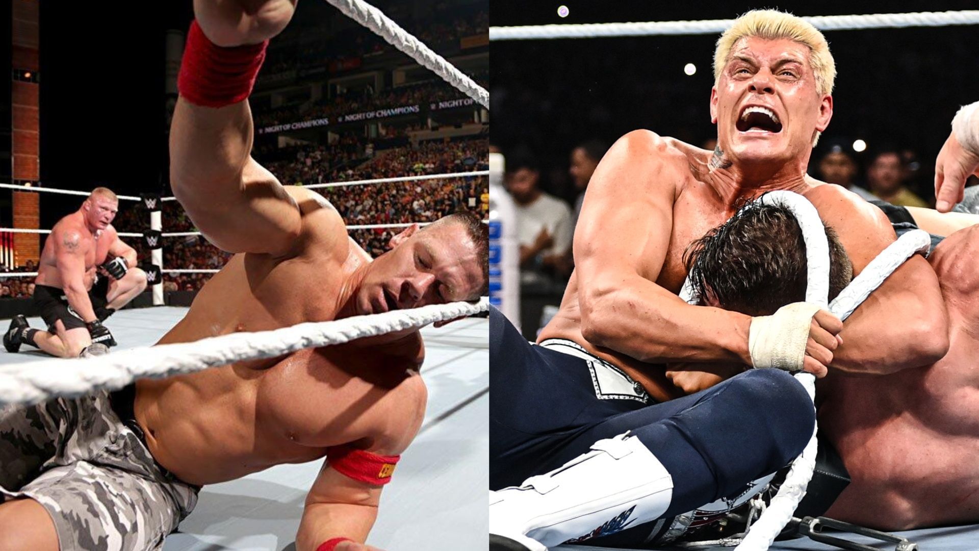 Brock Lesnar, John Cena, Cody Rhodes [Image Credits: wwe.com]