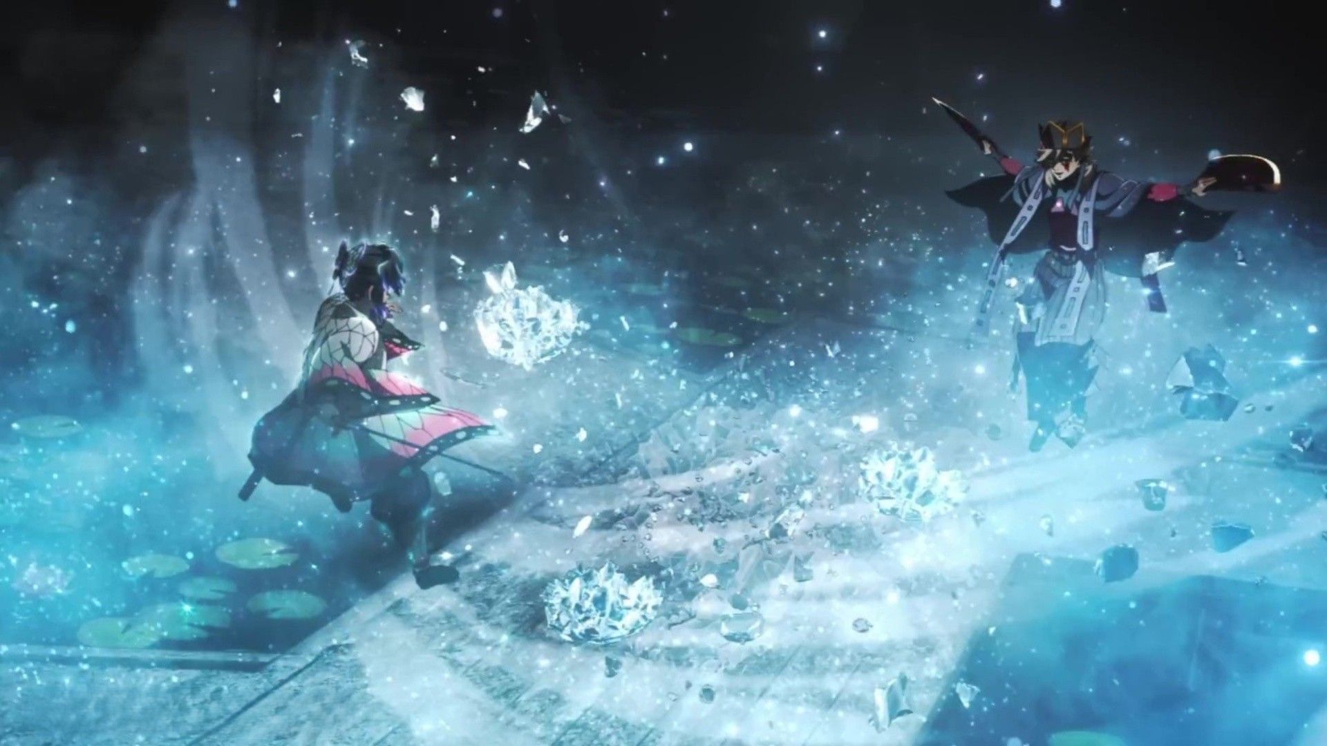 Shinobu and Douma as seen in the trailer (Image via Ufotable)