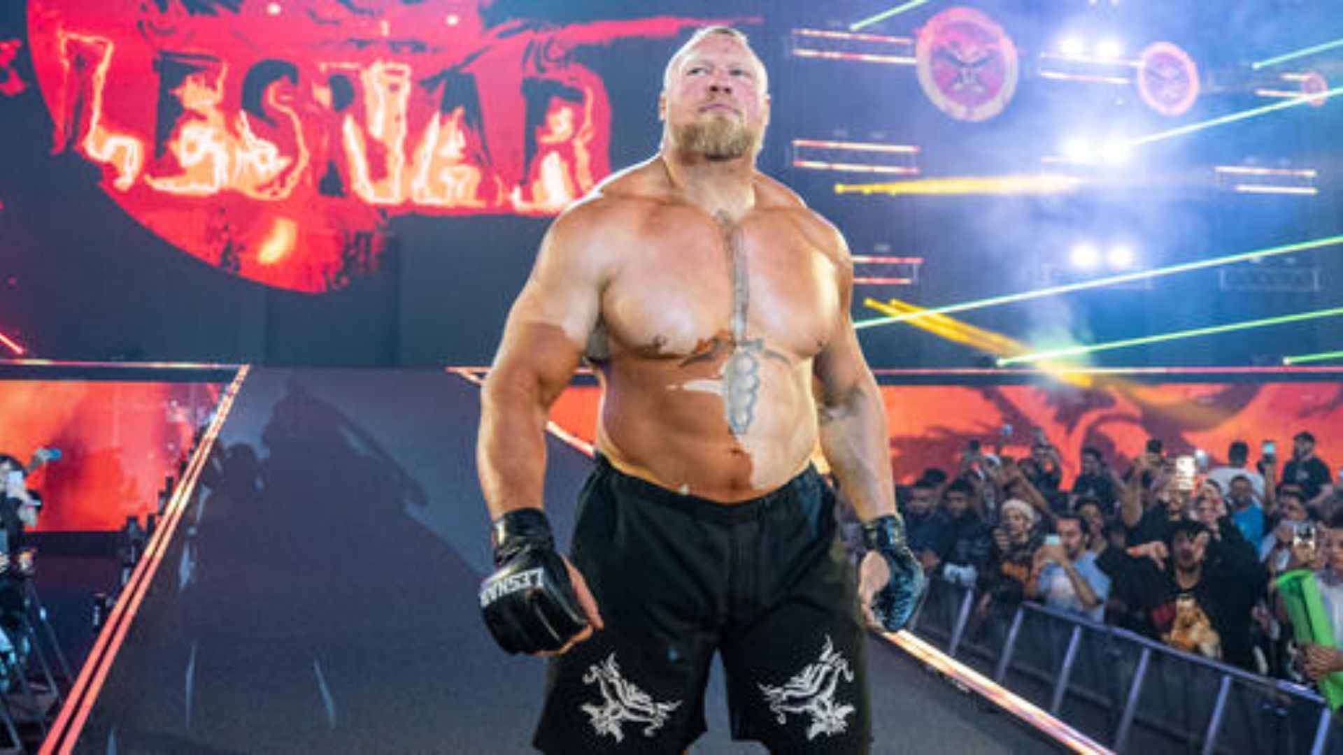 Brock Lesnar making his entrance [Image Credits: WWE.com]