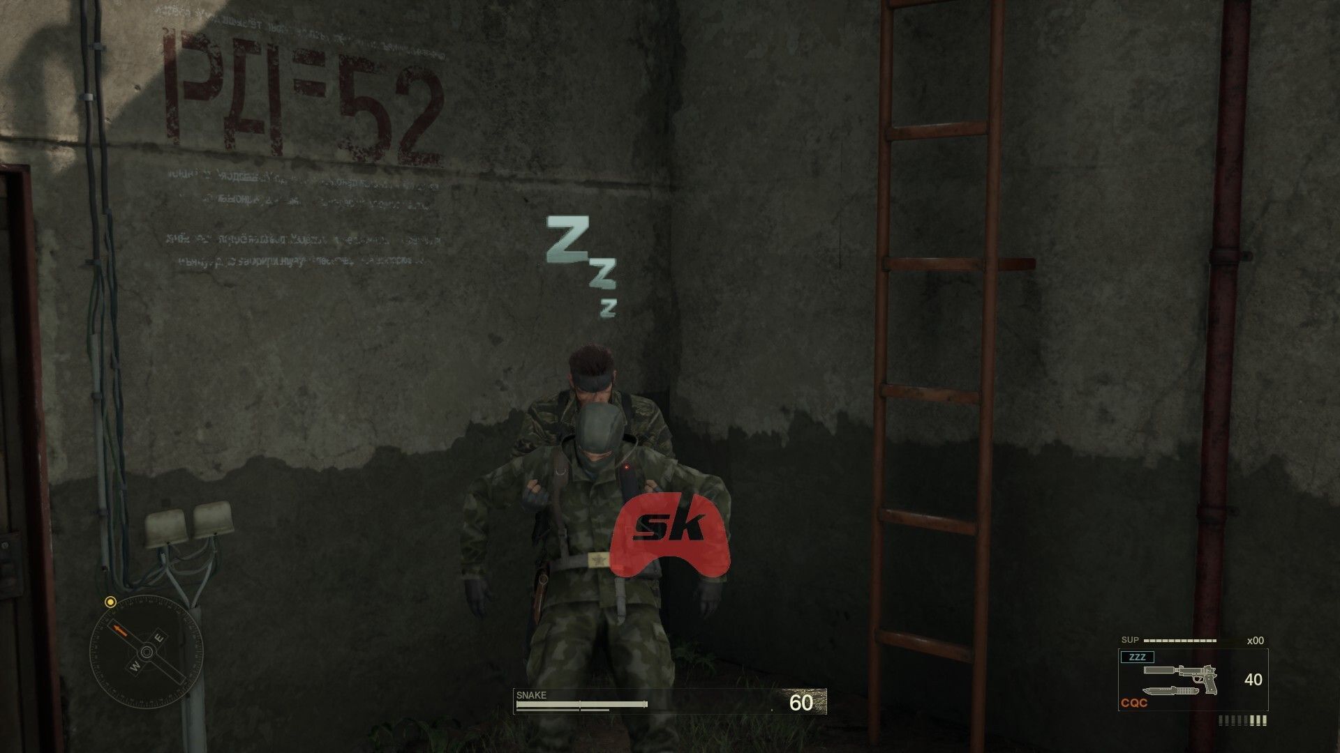 To perform CQC and interrogate enemies, you need to be cautious (Image via Sportskeeda Gaming || KONAMI)