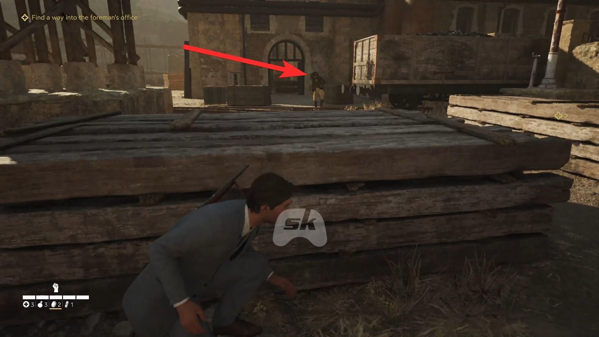 Wait for the guard to move aside (Image via Sportskeeda Gaming || 2K)