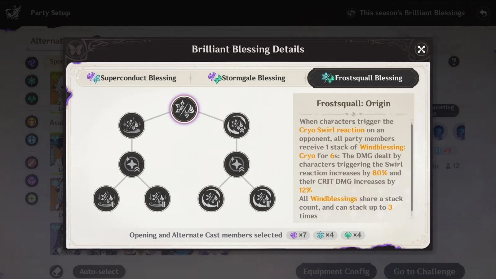 Brilliant Blessings for the Imaginarium Theater August 2025 season (Image via HoYoverse)