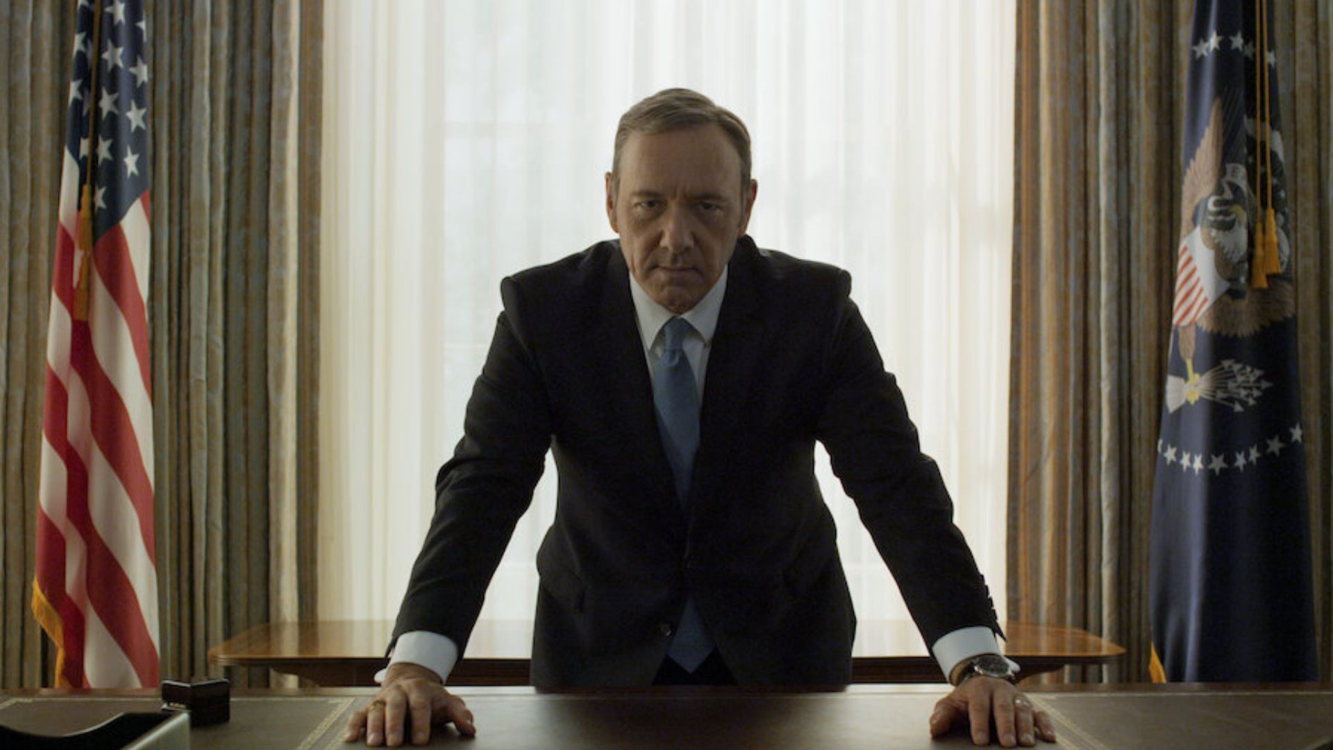 Like Hostage, House of Cards is entertaining and addictive (Image via Netflix)