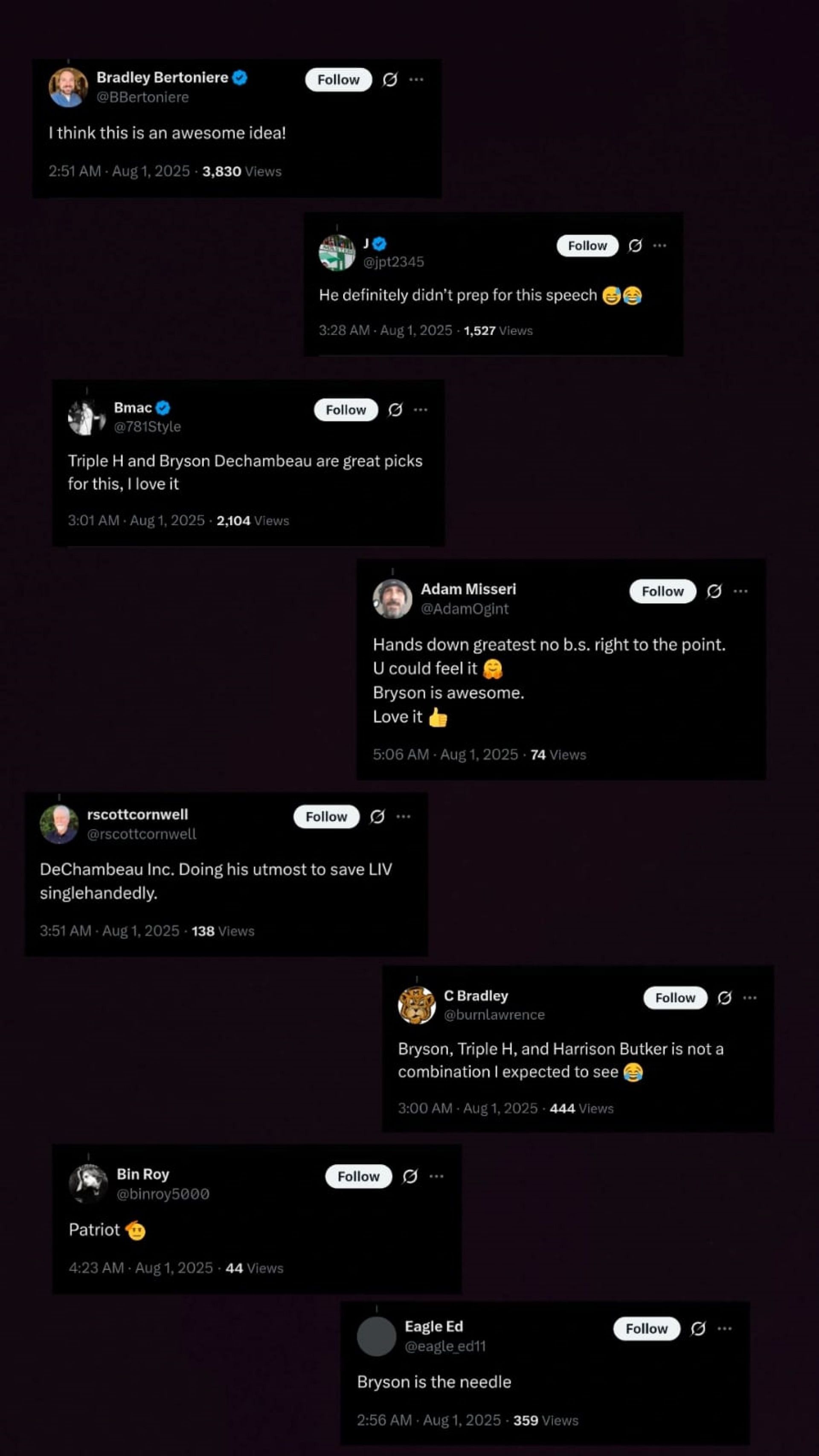 Screenshot of fan reactions on NUCLR Golf post - Source: X