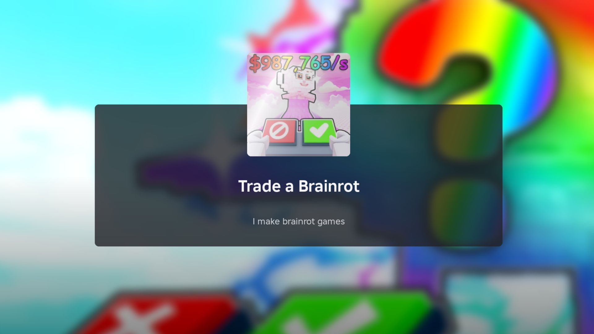 Trade a Brainrot loading screen
