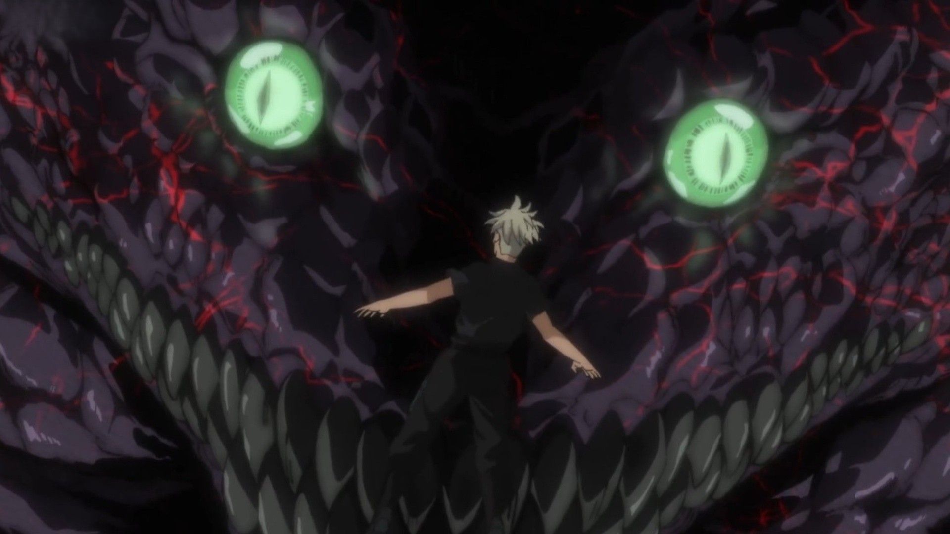 Reno and Kaiju No. 6 as seen in the anime (Image via David Production)