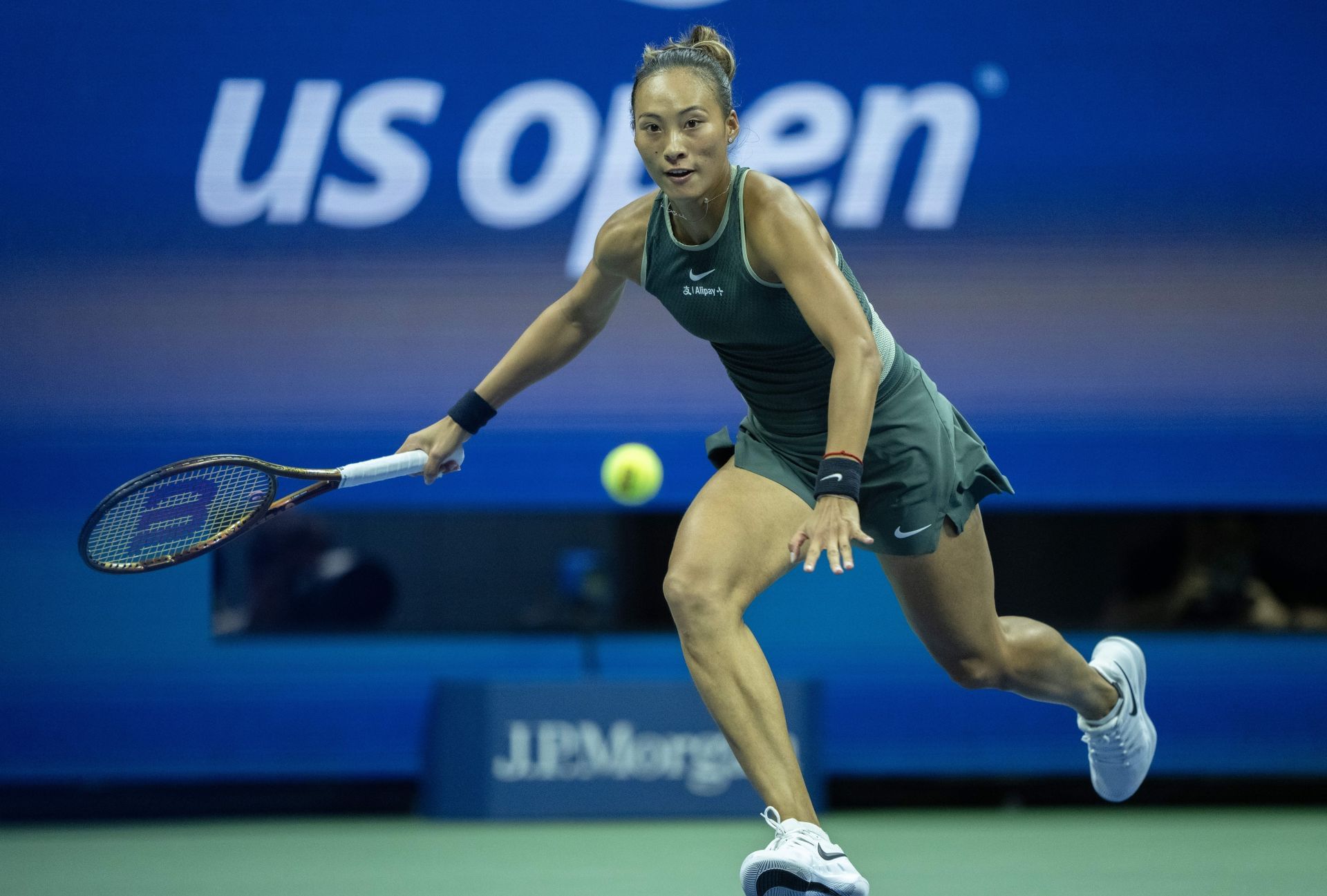 Zheng Qinwen at the US Open 2024. (Photo: Getty)