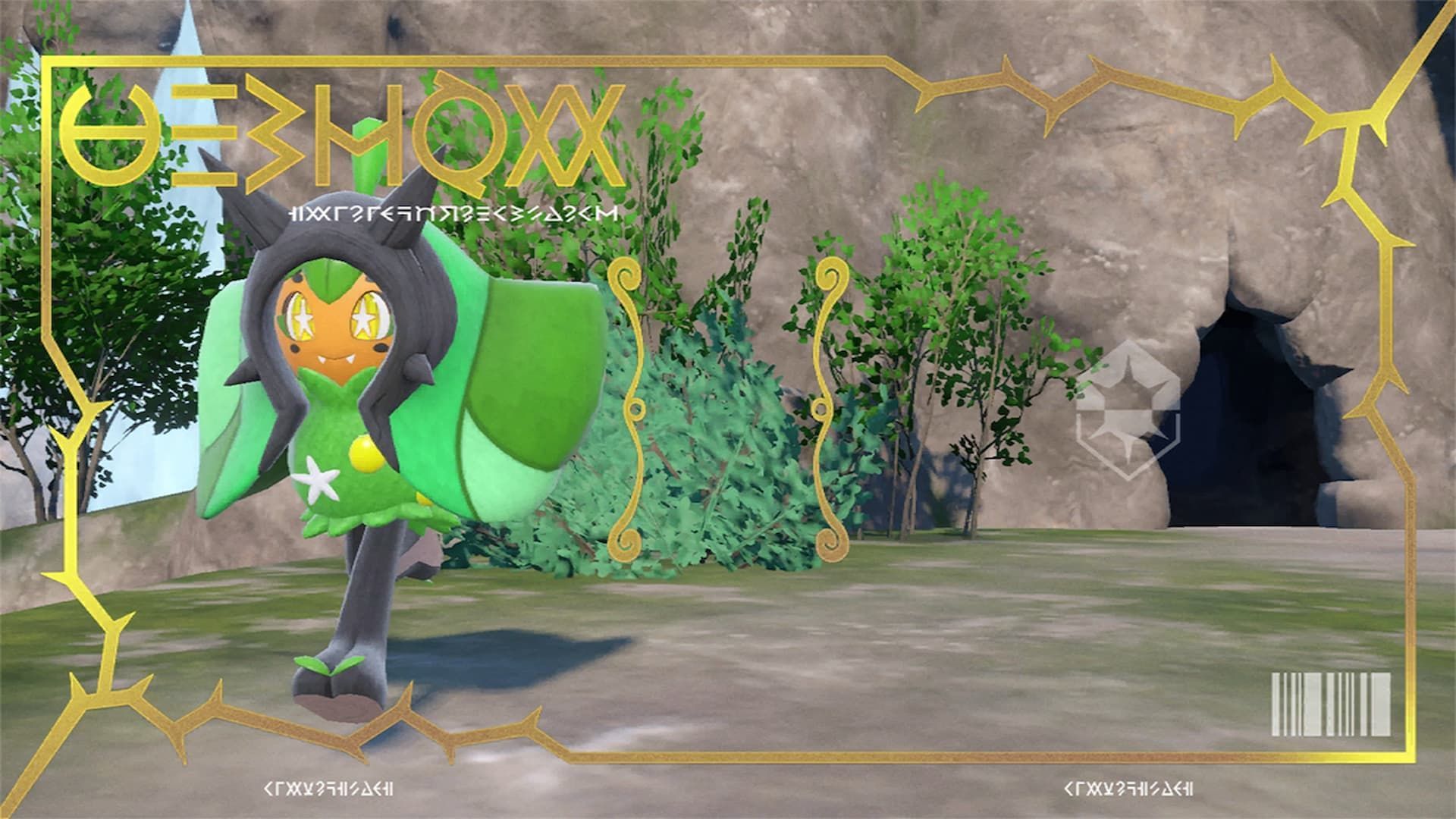 Ogerpon&#039;s in-game pokedex entry (Image via The Pokemon Company)