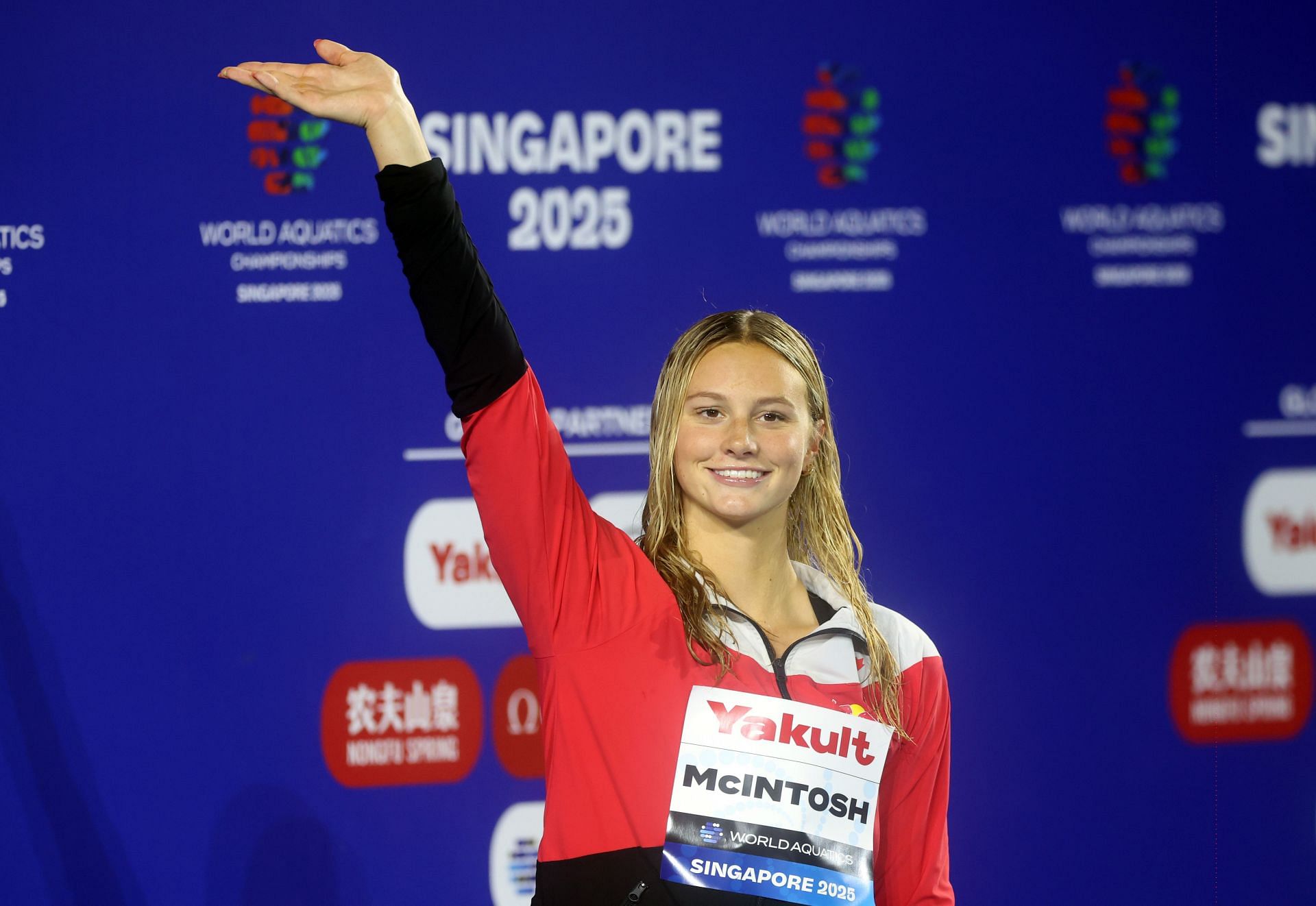 Summer McIntosh at the 2025 World Aquatics Championships in Singapore. (Photo by Getty Images)