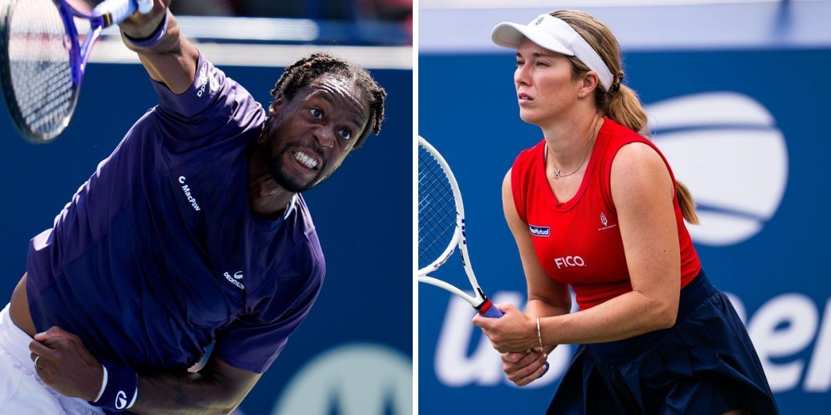 Danielle Collins and Gael Monfils at the US Open  - Image Source: Getty 