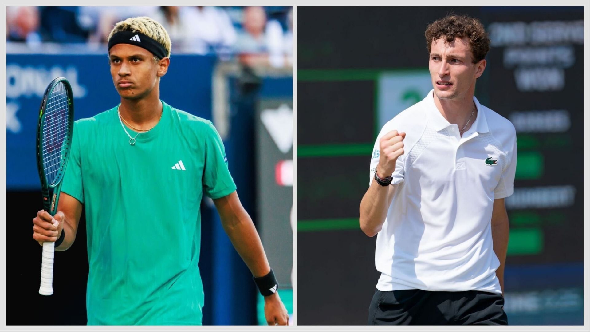 Gabriel Diallo and Ugo Humbert will be in action on Day 2 of the US Open 2025. (Photos: Getty)