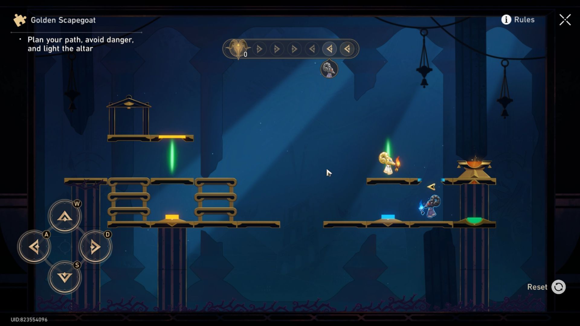The second puzzle&#039;s solution (Image via Sportskeeda Gaming // HoYoverse)