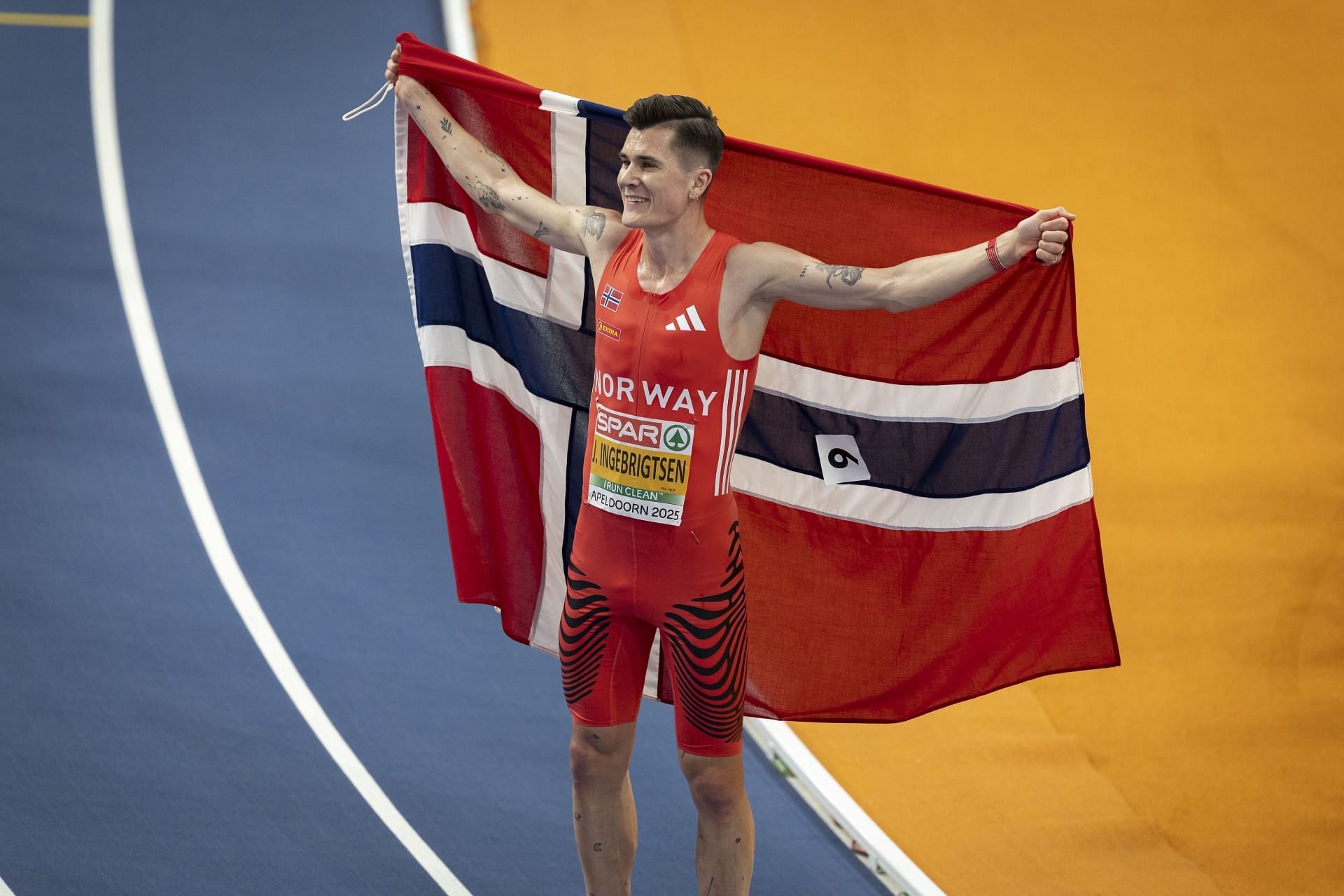 Jakob Ingebrigtsen at European Athletics Indoor Championships 2025 (Photo by Sam Mellish/Getty Images)
