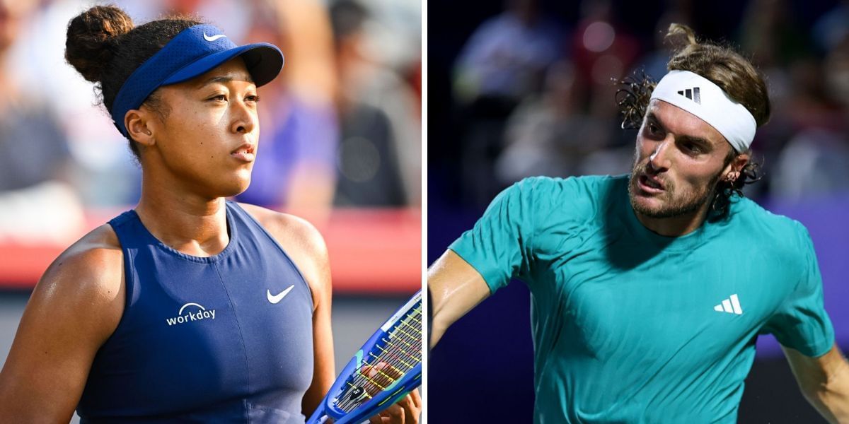 Naomi Osaka and Stefanos Tsitispas at the US Open - Image Source: Getty 
