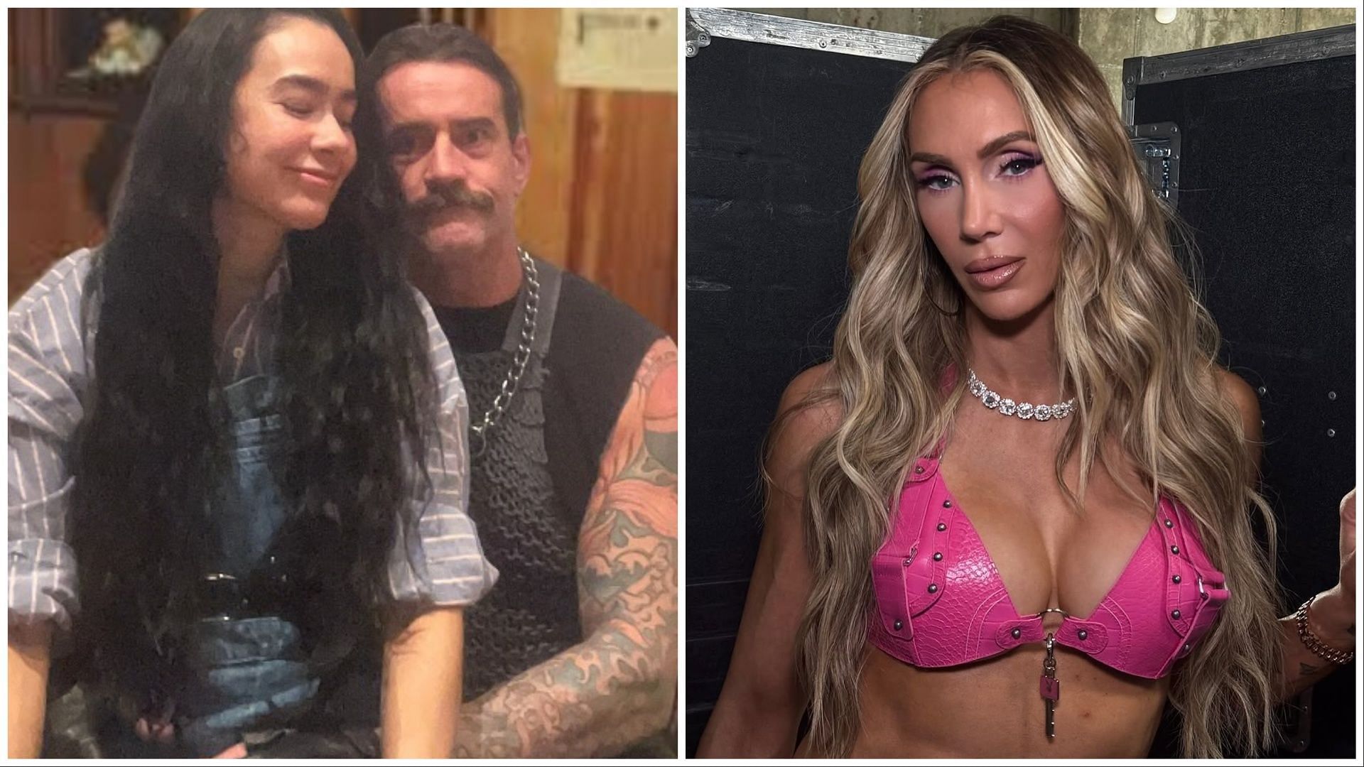 AJ Lee, CM Punk and Charlotte Flair. (Photos: @cmpunk and @charlottewwe on Instagram)