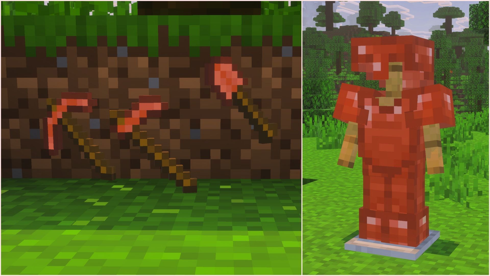 Copper armor, tools, and weapons are coming to Minecraft (Image via Sportskeeda Gaming || Mojang Studios)