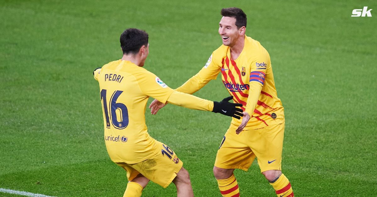 Pedri played alongside Lionel Messi at Barcelona