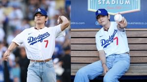 From the “perfect” left-handed strike to stunning visuals: Take a look at viral moments from BTS’ Taehyung’s first pitch at Dodgers Stadium