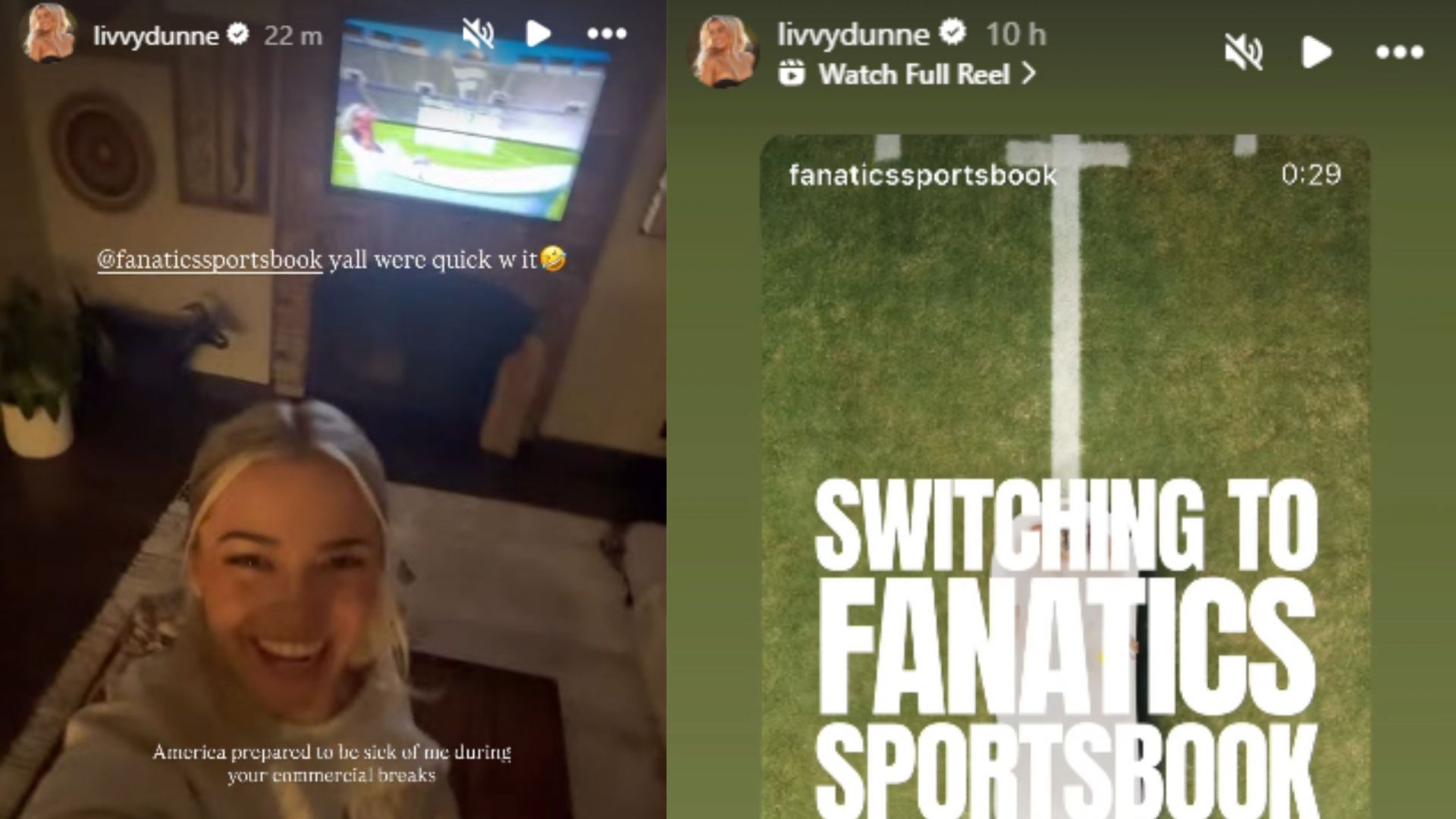 Screengrab of Olivia Dunne&#039;s Instagram stories [Image Source: Olivia Dunne&#039;s Instagram]