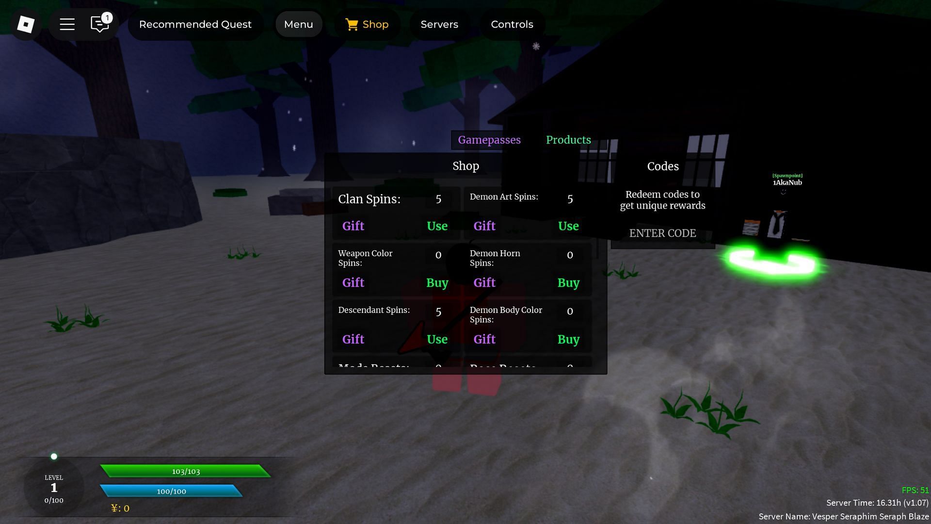 Redeem code here (Image via Roblox)