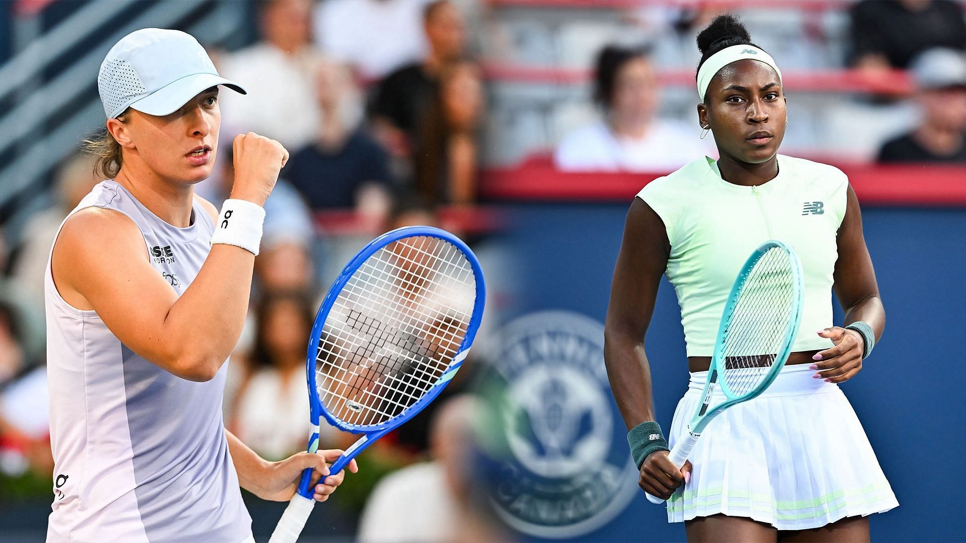 Coco Gauff and Iga Swiatek at the Canadian Open