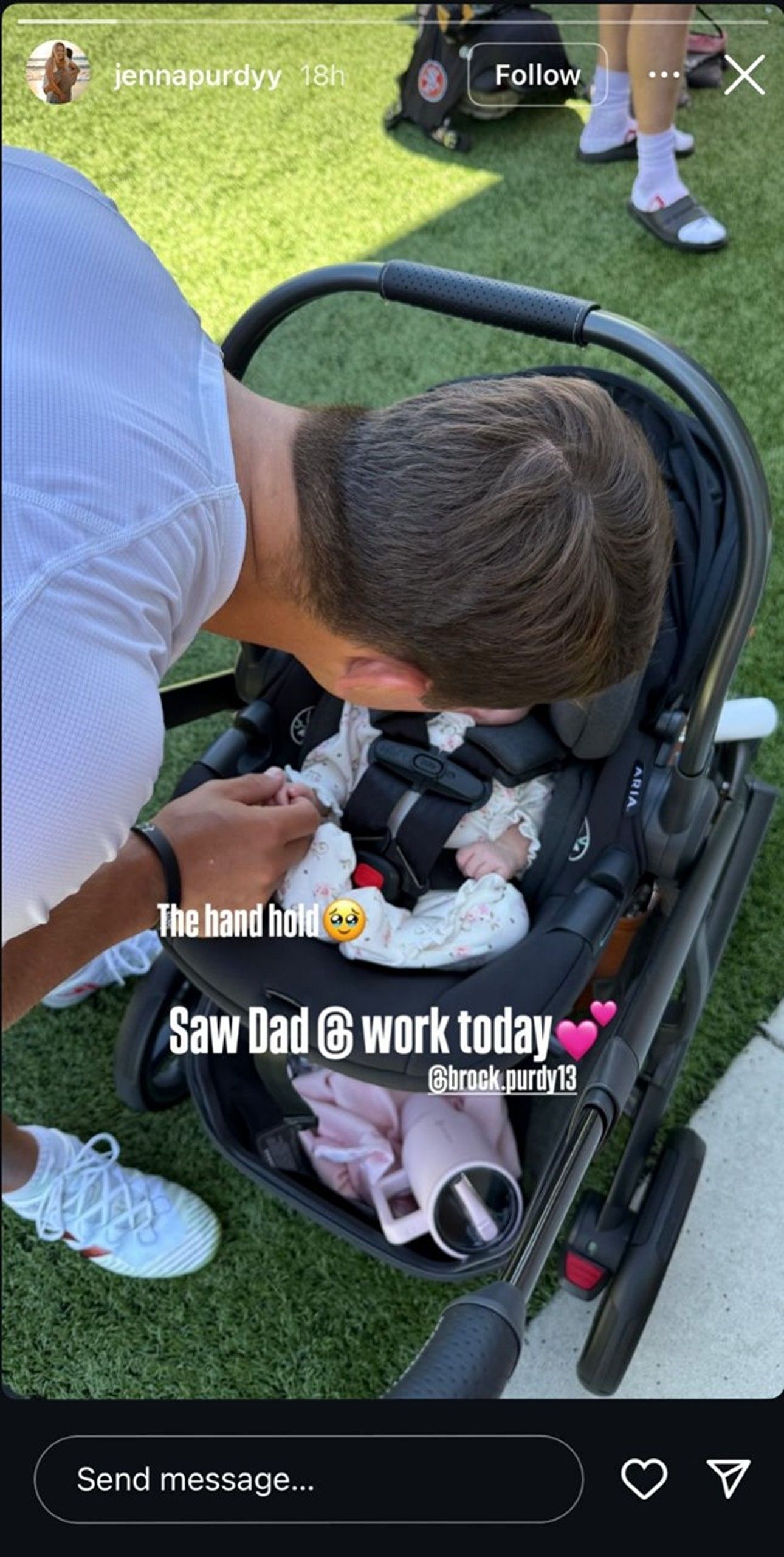 Brock Purdy&rsquo;s wife Jenna Instagram story /@jennapurdyy