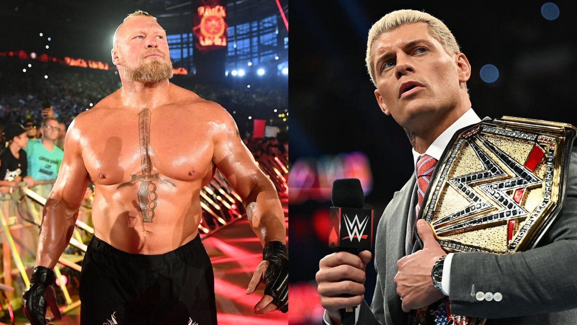 Brock Lesnar, Cody Rhodes [Image Credit: wwe.com]