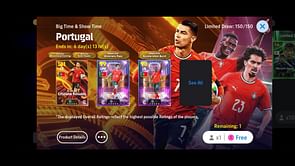 eFootball 2025 Big Time and Show Time Portugal Pack: Schedule, cost, and more