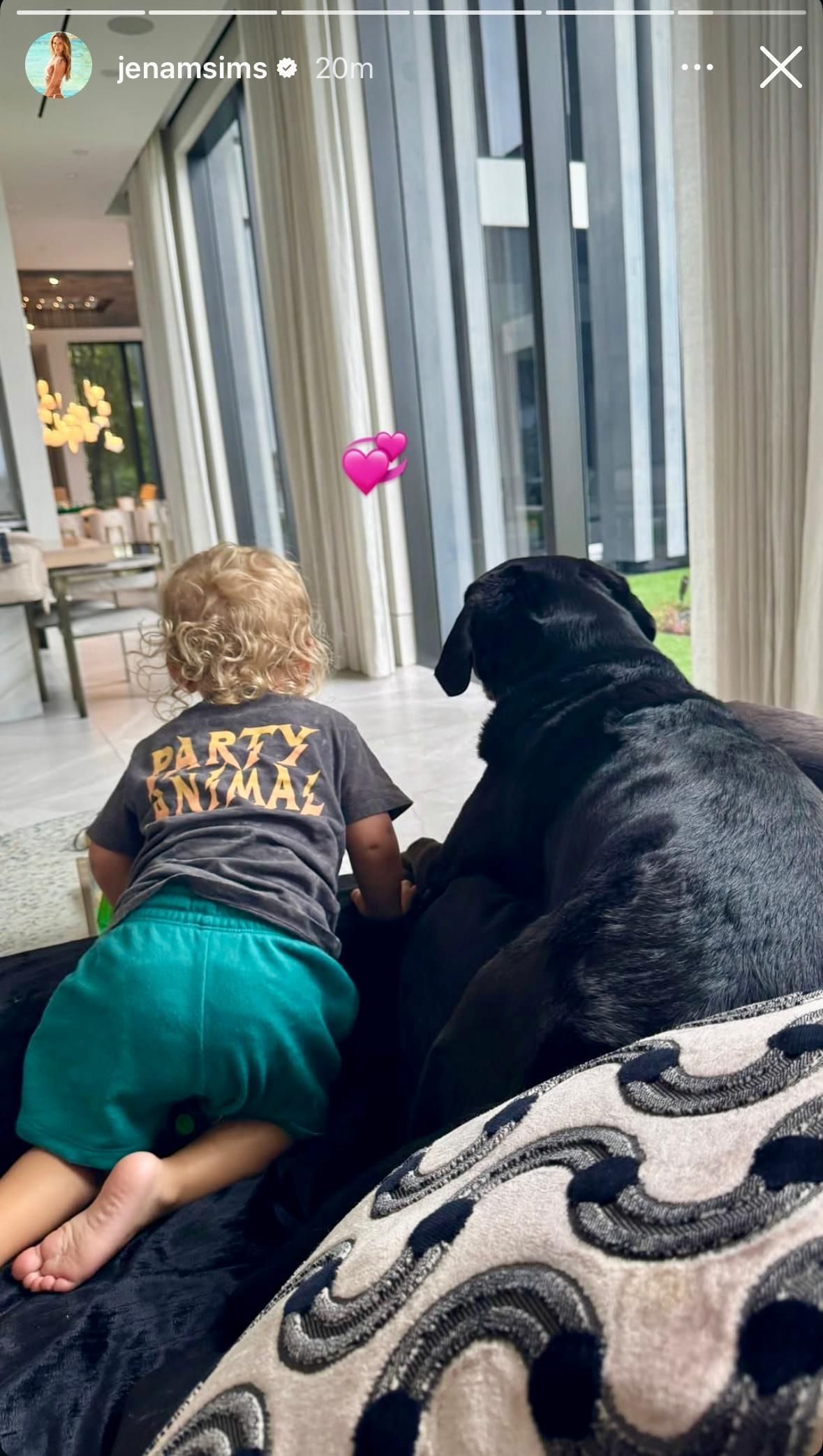 Jena Sims&#039; story - Source: via @jenamsims on Instagram