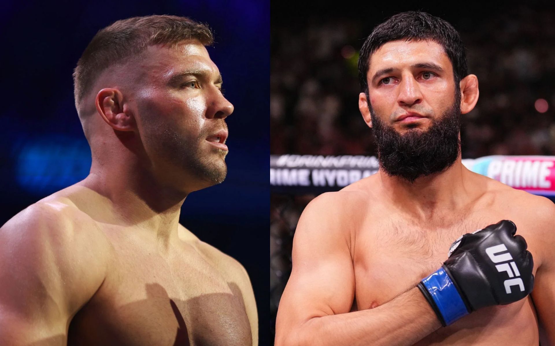 Former UFC heavyweight talks Dricus du Plessis (left) vs. Khamzat Chimev (right). [Images courtesy: Getty]