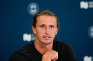 Alexander Zverev during a press conference at the 2025 National Bank in Toronto (Source: Getty)