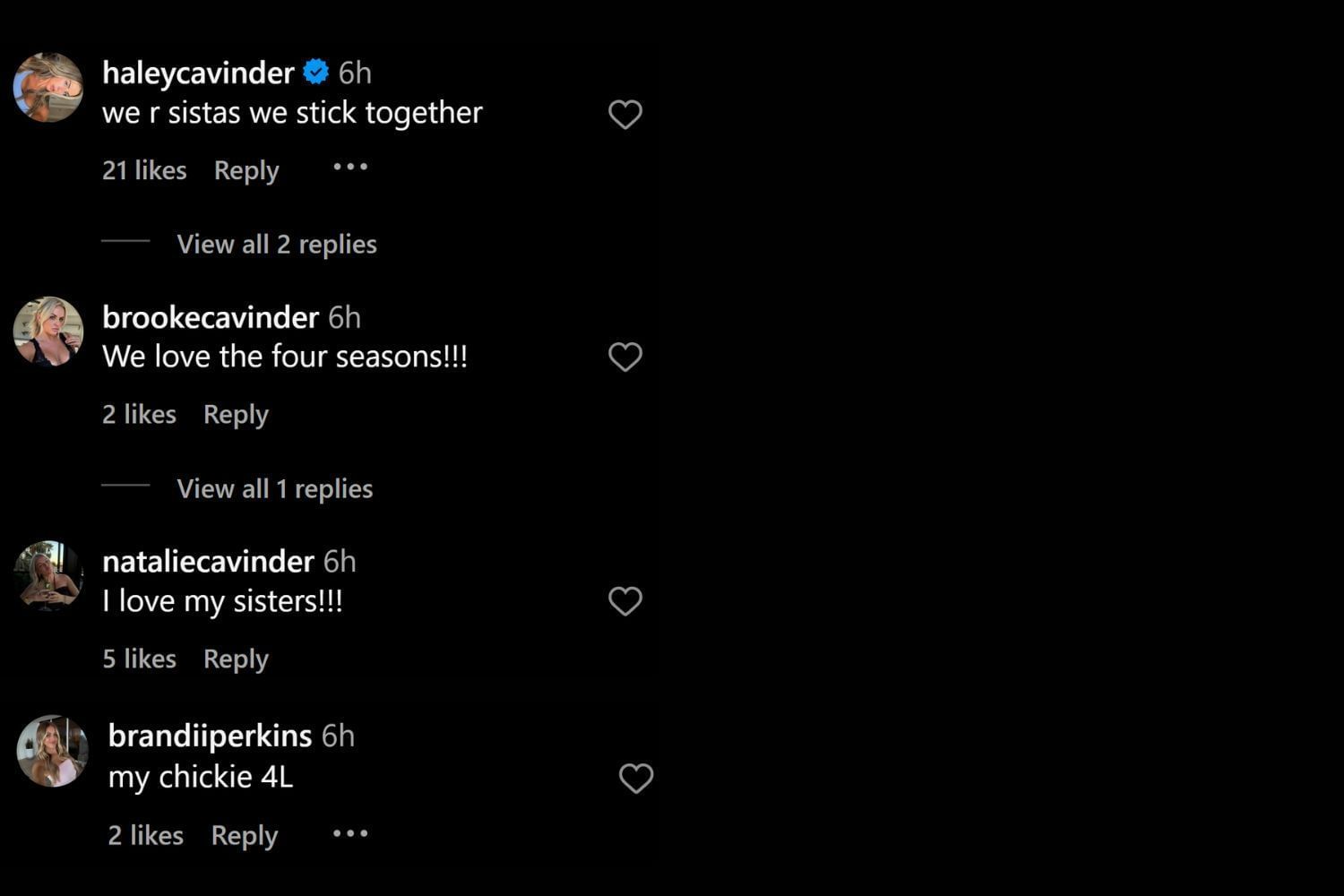 Screenshot via Instagram (@hanna.cavinder/IG)