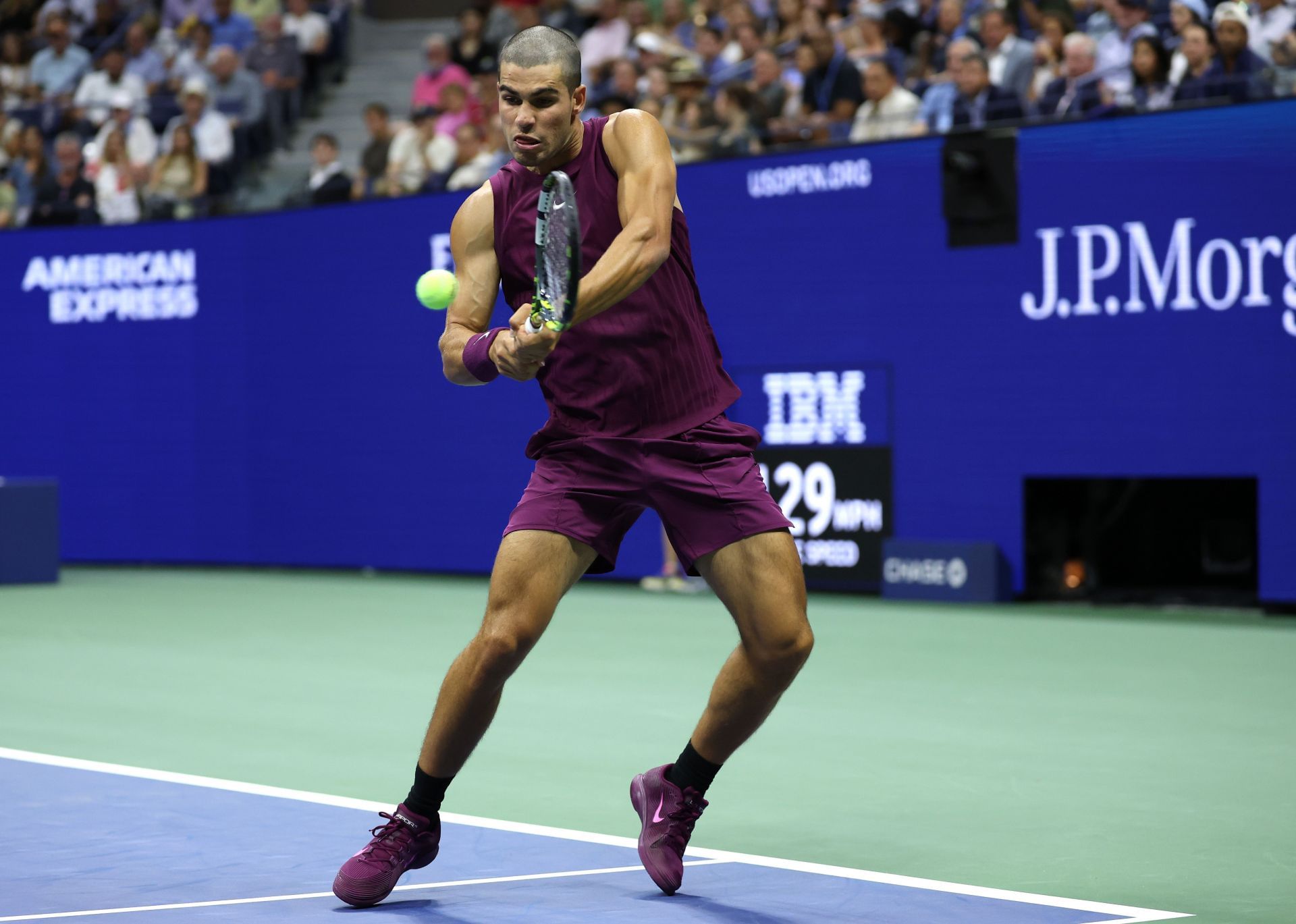 Alcaraz at the 2025 US Open - Day 2 - Source: Getty