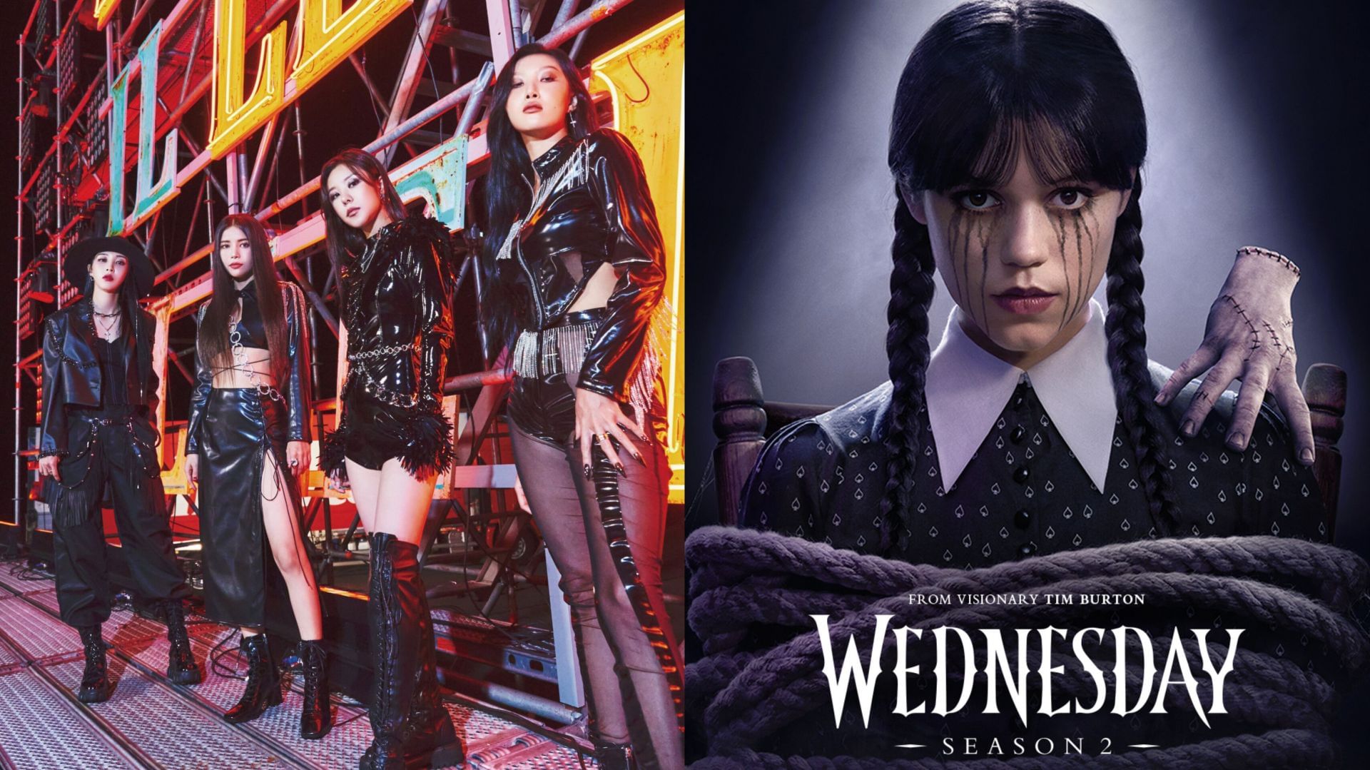 MAMAMOO gets featured on Wednesday Season 2 (Images via X/@netflix &amp; @RBW_MAMAMOO)
