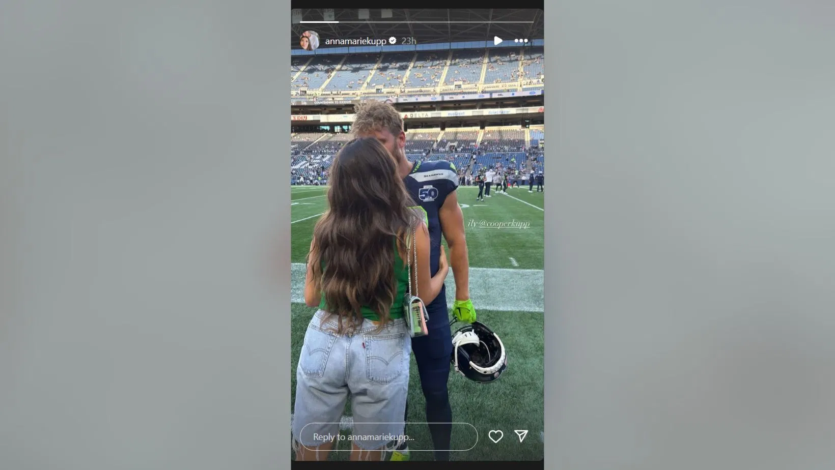Cooper Kupp&#039;s wife Anna Marie drops a 1-word message as Seahawks tie preseason clash vs Raiders by 23-23 (Image Credit: @annamariekupp/IG)