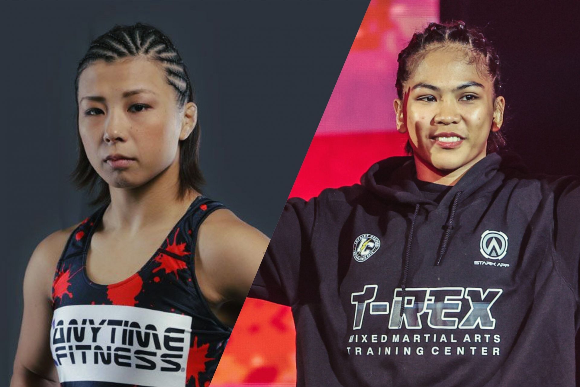 (From left) Ayaka Miura and Denice Zamboanga. [Images from ONE Championship]