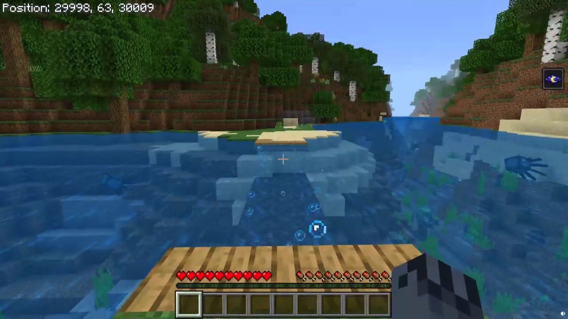 The water bridge made in Minecraft (Image via Reddit/YVANOVICH66/Mojang Studios)