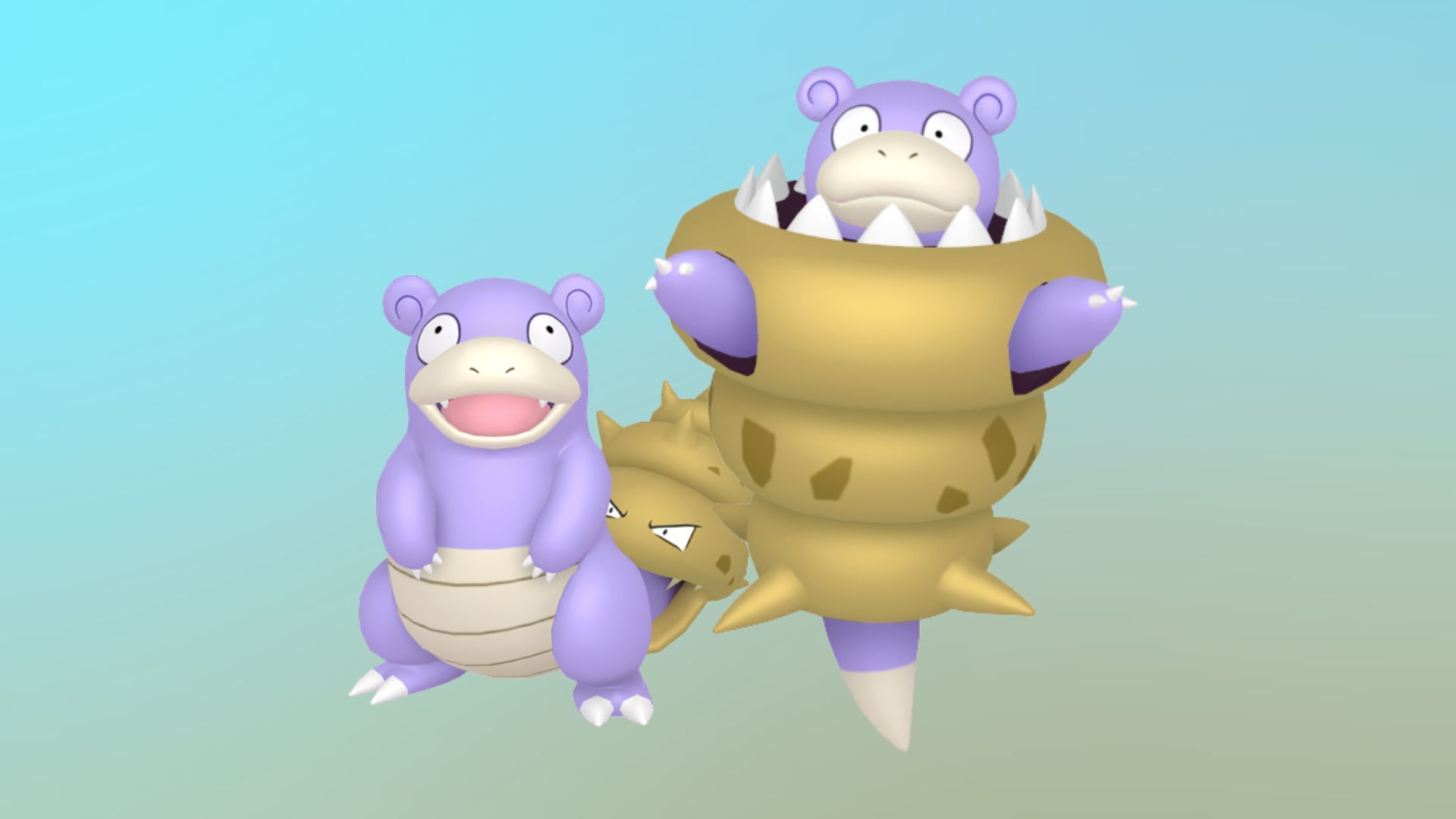 Shiny Slowbro and Shiny Mega Slowbro (Image via TPC)