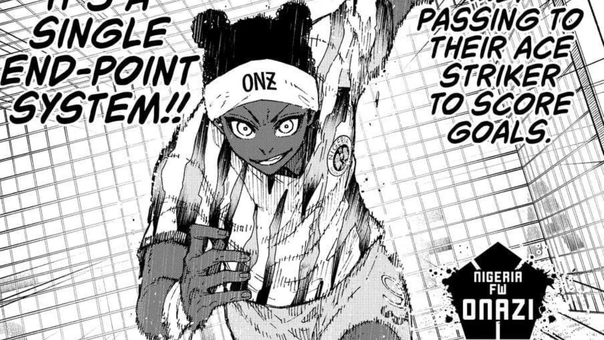 Onazi as seen in the Blue Lock manga (Image via Kodansha)