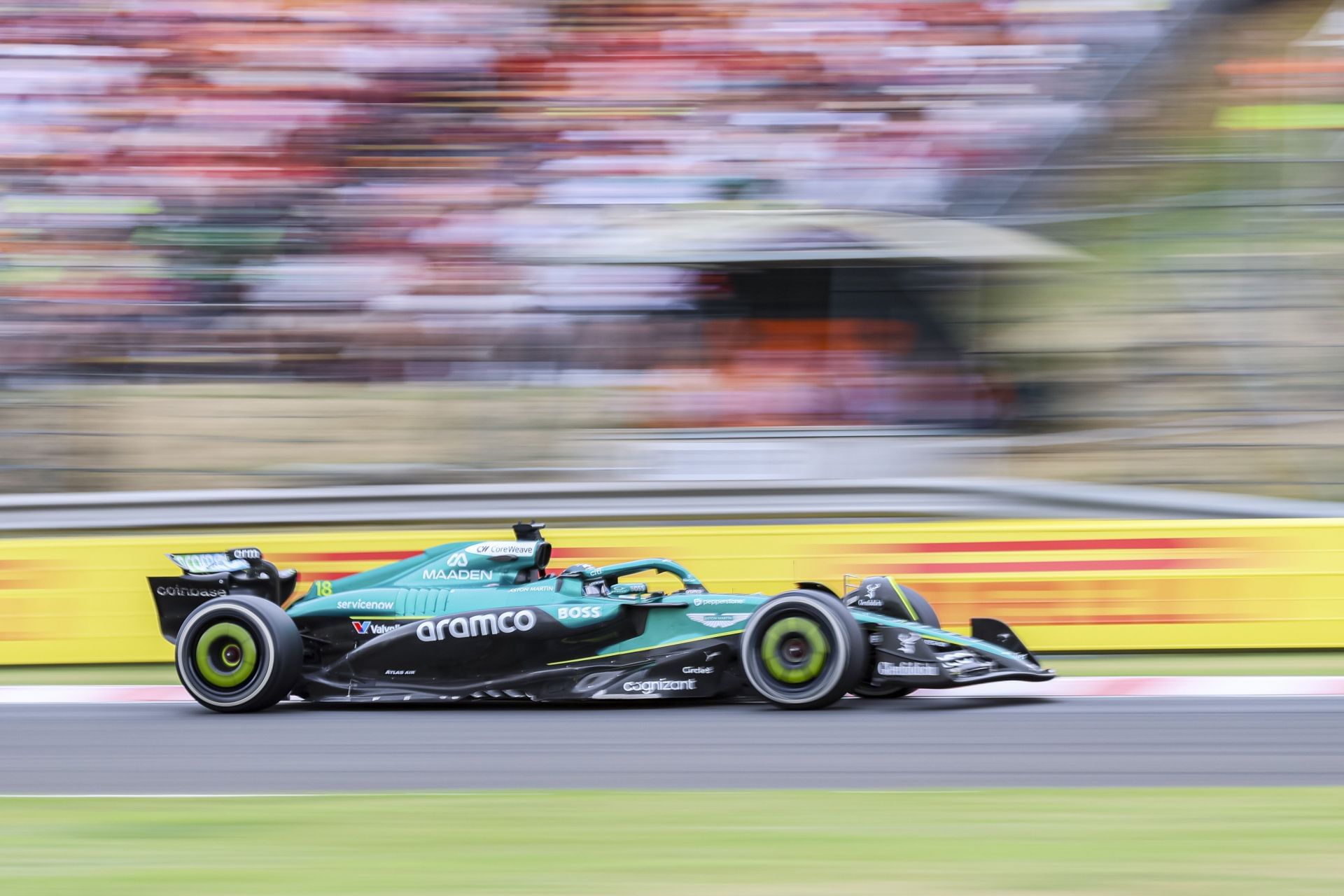 Lance Stroll of Canada driving the F1 race car No. 18, the Aston Martin AMR25 for the Aston Martin Aramco Formula One Team - Source: Getty