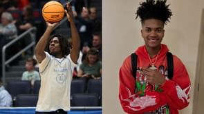 St. John's Ian Jackson reacts as 4-star Jermel "Magic Mel" Thomas announces his long awaited commitment
