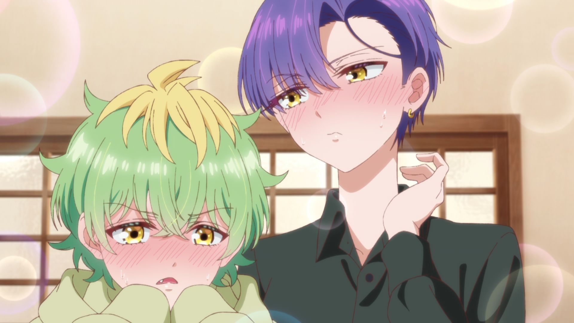 Miwa and Kazuki as seen in Dealing with Mikadono Sisters Is a Breeze episode 7 (Image via P.A. Works)